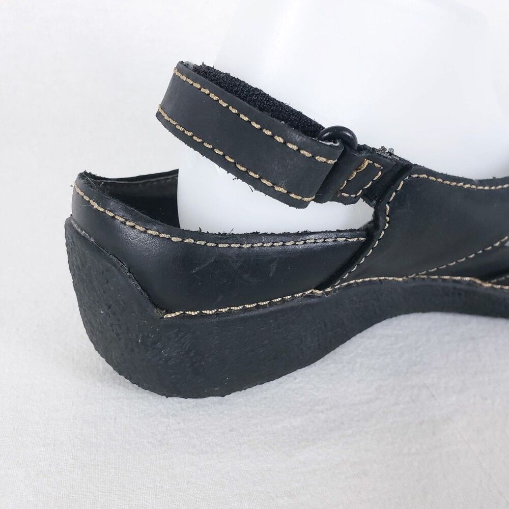 Duluth Trading Andina Sandals Womens 8.5 Black Leather Ankle Strap Comfort Gorp - Picture 5 of 8